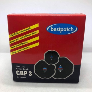 แผ่นปะยาง แผ่นปะยางผ้าใบ BEST รุ่น CBP3 ขนาด 100X100 มม. 2 Ply 1กล่อง มี 10 แผ่น แผ่นปะยางรถบรรทุก