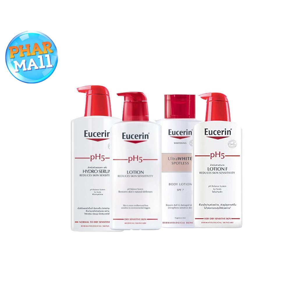 Eucerin pH5 Hydro Serum 400 ml,Ultra WHITE+ Spotless Body Lotion,pH5 LOTION,PH5 SKIN PROTECHTION LOT