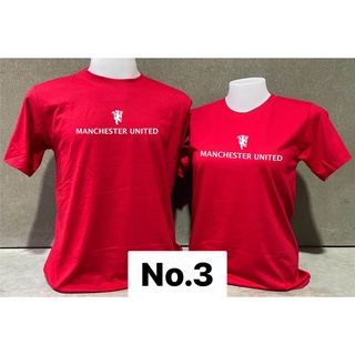 เสื้อยืด คอบอล แมนยู ผ้าcotton 100% อัดเฟล็ก PVC อย่างดี