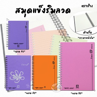 ์Notebook สมุดโน้ตริมลวดA5,A6และB5 70แกรม คละสี ตราช้าง