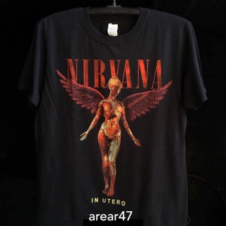 เสื้อยืดแฟชั่น เสื้อวง NIRVANA แท้ 100%