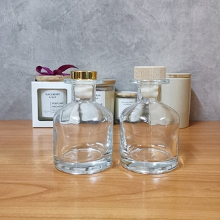 Diffuser Bottles ขวดก้านไม้กระจายกลิ่น ขวดเปล่าทรงกลมพร้อมฝา ขนาด 120 ml.