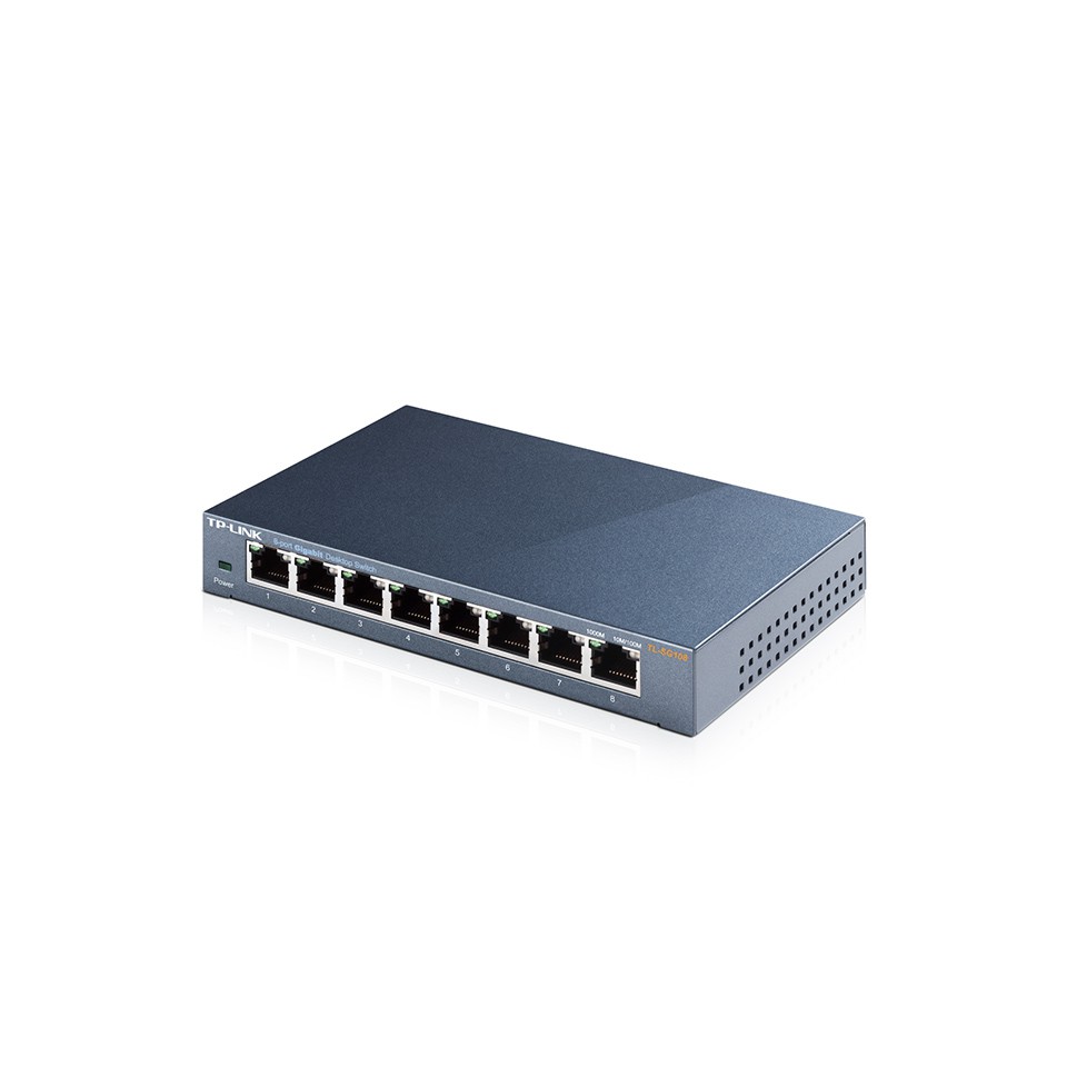TP-Link สวิตซ์ 8-Port 10/100/1000Mbps Desktop Switch รุ่น TL-SG108