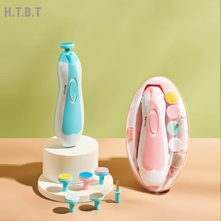 H.T.B.T LED Baby Nail File Electric Trimmer Manicure Set Toes Fingernails Care Trim Polish Kit for Toddlers Kids Newborn