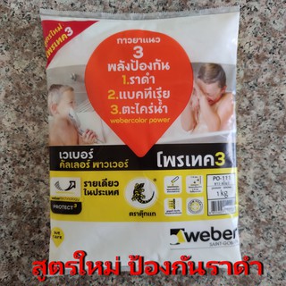 กาวยาแนว WEBER เวเบอร์คัลเลอร์ พาวเวอร์ PO-111 สีขาว
