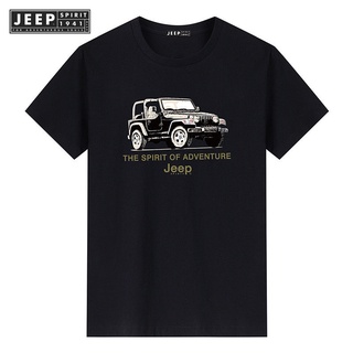 JEEP SPIRIT 1941 ESTD เสื้อยืดลําลอง ผ้าฝ้าย 100% แขนสั้น คอกลม ทรงหลวม ขนาดใหญ่ แฟชั่นฤดูร้อน สําหรับผู้ชาย ผู้หญิง