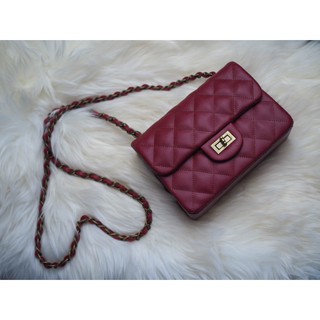 CHANEL หนังคาเวียสี MAROON