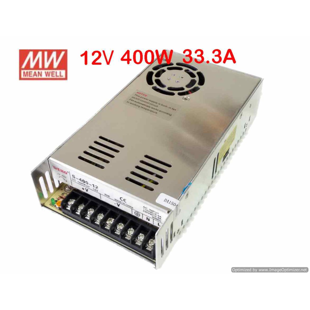 Switching Power Supply DC12V. 33A 400W.