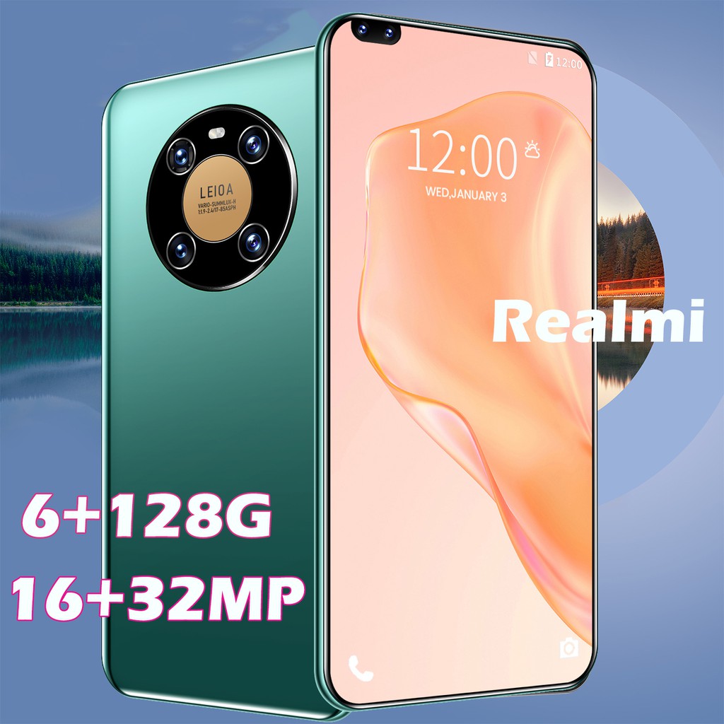 ศูนย์ไทย Realmi （6+128G）โทรศัพท์ หน้าจอใหญ่ รองรับ4G มือถือเล่นเกม2020 5g smartphone มีการรับประกันจากผู้ขาย มือถือราคาถ