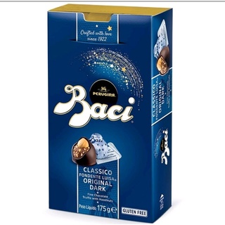 ดาร์กช็อกโกแลตทรัฟเฟิลกับเฮเซลนัท Perugina Baci Fine Dark Chocolate Truffle With Hazelnut (Gluten Free) 175g.