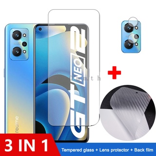 ฟิล์มกระจกนิรภัย 3-in-1 Realme GT Neo 2 5G Realme GT Neo Flash Explorer Master Edition Narzo 30A 20 20A 30 5G Pro กระจกนิรภัยป้องกันหน้าจอ HD ฟิล์มป้องกัน 9H