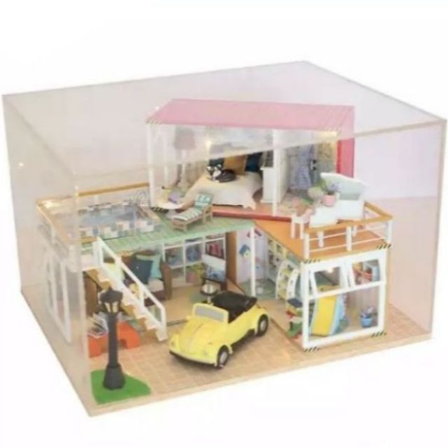 [พร้อมส่ง] บ้านตุ๊กตาdiy Container home A มีฝาครอบกันฝุ่น