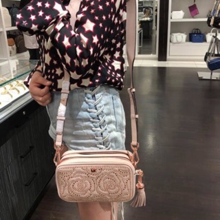 MICHAEL MICHAEL KORS Small Rose Studded Leather Camera Bag  Shopพร้อมส่ง