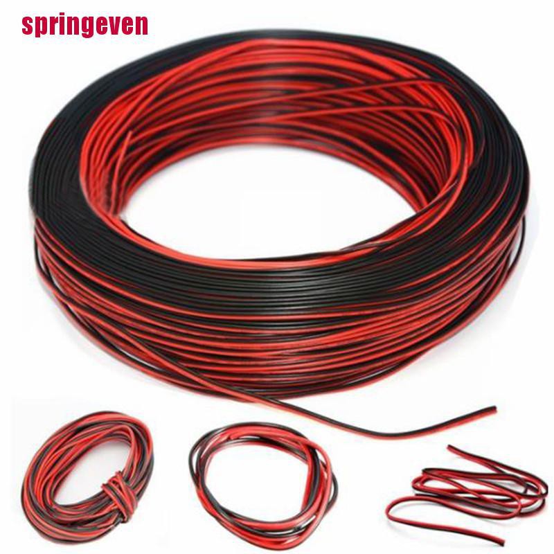 [springeven] สายเคเบิลเชื่อมต่อไฟฟ้า 2Pin 10 เมตร สีแดง สีดํา สําหรับรถยนต์ รถจักรยานยนต์