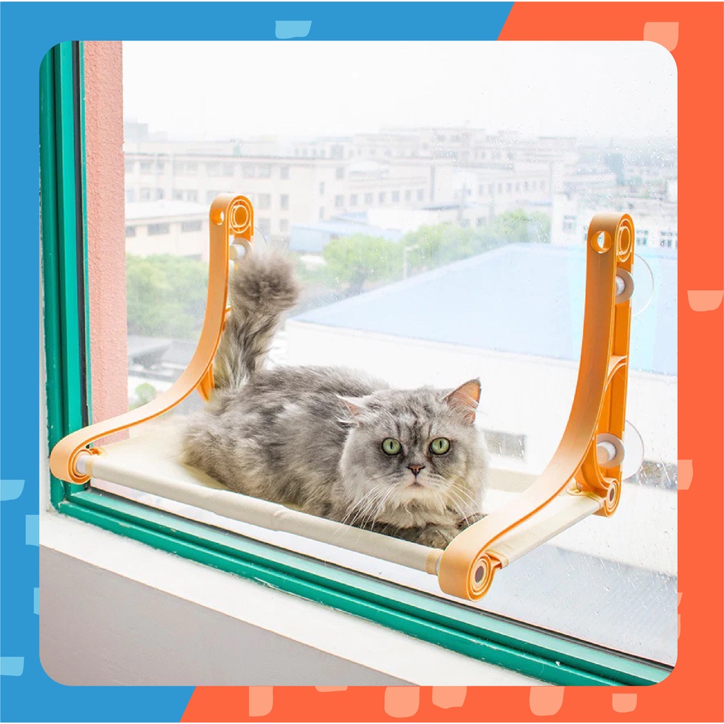 [🚚 พร้อมส่ง] Sunshine Cat Hammock ที่นอนติดกระจกแมว เปลแมว ที่นอนแมว