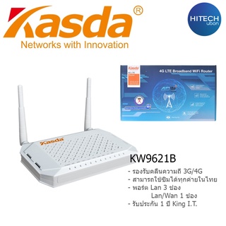 [ประกัน 1 ปี KingIT] Kasda KW9621B 4G LTE Broadband WiFi Router เราเตอร์ใส่ซิม sim Router Network-HITECHubon