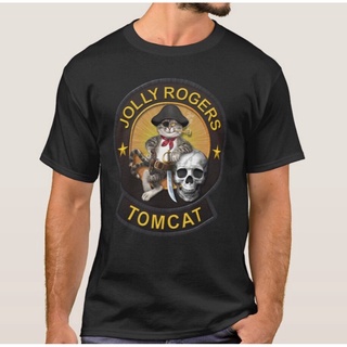 เสื้อยืด ผ้าฝ้าย พิมพ์ลาย Tomcat Mascot Jolly Roger F-14 สําหรับผู้ชาย SDF2FR11947 S-5XL