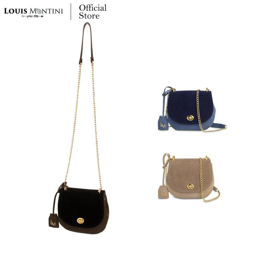 Louis Montini (Velvet) กระเป๋าถือสะพายข้างผู้หญิง Shoulder Bag BPU02