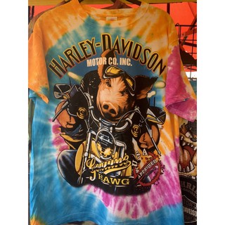 เสื้อมัดย้อม มือ2 งานนำเข้า US สกรีลายวง สวยๆ
