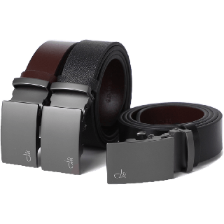 Louis Montini Belt เข็มขัดหนังวัวแท้ เข็มขัดผู้ชายหัวออโต้ รุ่น MGN378