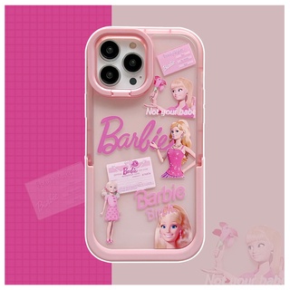 Fashion Barbie Soft Popcookie Phone Case For iPhone 14 Pro 13 12 11 Pro Max TPU Phone Cover Protector Shockproof Phone Cover