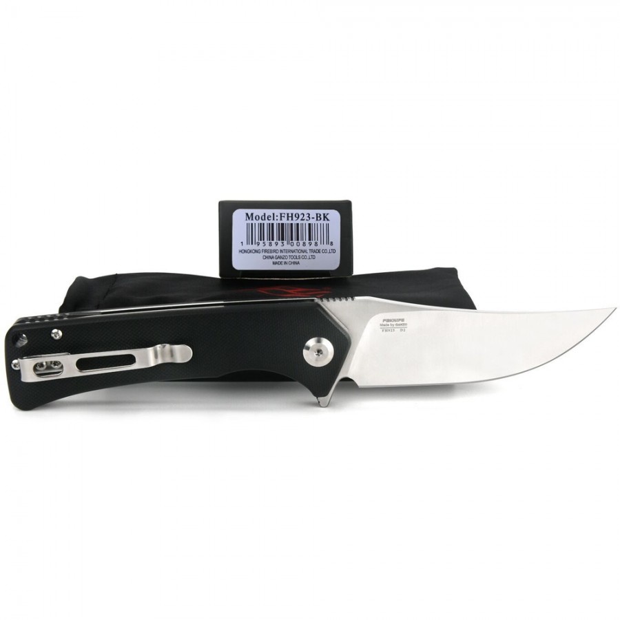 มีด (pocket knife) Ganzo FH923 ใบ 3.5" รุ่นล่าสุด ของแท้ เหล็ก D2 Flipper Liner lock ด้าม G10 มีดเดินป่า มีดแคมป์ EDC