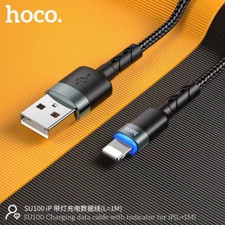 Hoco SU100 3A LED Charging Data Cable สายชาร์จเร็วพร้อมไฟ LED แสดงสถานะการชาร์จ