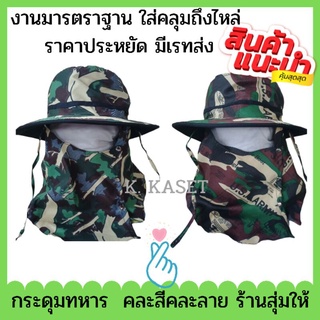 หมวกคลุมหน้ากันแดด  รุ่นกระดุม มีราคาส่ง