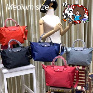 📮@1,880.-(Size Medium ปรับสายได้)🔥🔥Beautiful Images Sale 7 % 🔥🔥💯Longchamp LE PLIAGE NÉOTOP HANDLE BAG (medium size)