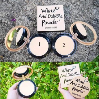 Sivanna colors White and delicate powder HF587  แป้งอัดแข็ง คุมมัน และยังมีกันแดด Spf15