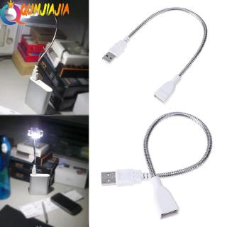 qj usb male to female อะแดปเตอร์ขยายสายเคเบิ้ลไฟ led โลหะยืดหยุ่น