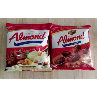 อันมอนด์เคลือบช็อกโกแลต ตรา ยูไนเต็ด มี 2 แบบ ช็อกโกแลต&amp;ไวท์ช็อกโกแลต และ  Almond Coated With Chocolate Flavour ฮาลาน