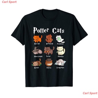 เสื้อยืดฤดูร้อนcalเสื้อยืดกีฬา เสื้อยืดพิมพ์ลาย Harry Potter Cats Pawter แฟชั่นสําหรับผู้ชาย Sports T-shirt S-5XL