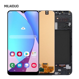 อะไหล่หน้าจอสัมผัสดิจิทัล LCD พร้อมกรอบ สําหรับ Samsung Galaxy A30S A307F A307 SM-A307FN DS A307F DS