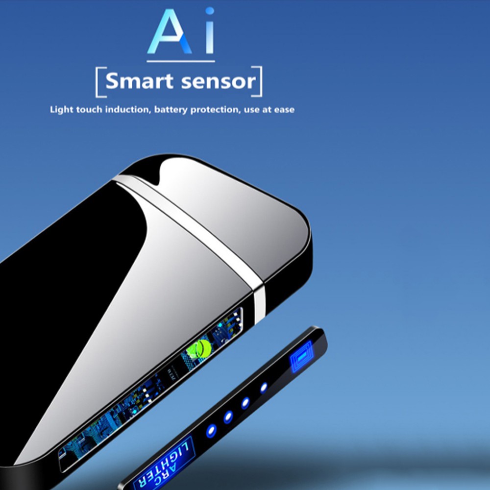 USB Lighters Fingerprint Induction Rechargeable Lighter Male