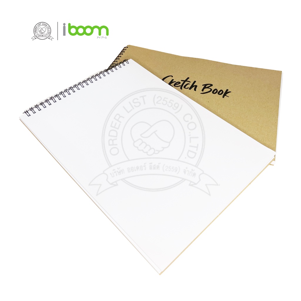 สมุดวาดเขียนริมลวด IBOOM IB1608 A4 กระดาษ 100 แกรม 50 แผ่น  เหมาะสำหรับจดบันทึกและสเก็ตรูปภาพ - รูปที่ 2