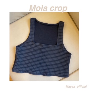 ⚡️Mola crop⚡️เสื้อกล้ามคอเหลี่ยม กล้ามคอเหลี่ยมเก็บทรง ใส่แล้วผอม