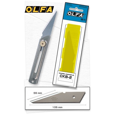 ใบมีดคัตเตอร์ OLFA CKB-1 / CKB-2 (บรรจุ2ใบ/แพ็ด)