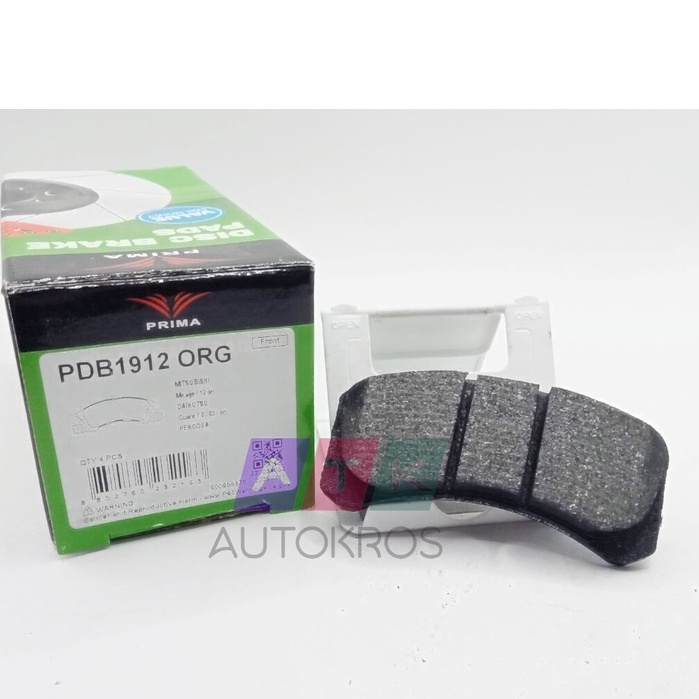 ผ้าเบรคPRIMA(หน้า)มิตซูบิชิ มิราจ ปี12-ON,แอททราจ ปี12-ON/ PDB 1912