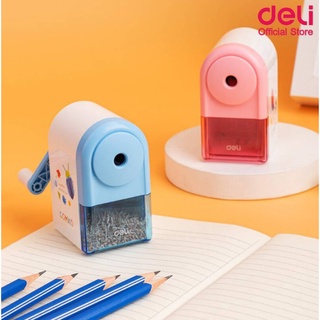 Deli Pencil sharpenner เครื่องเหลาดินสอแฟนซี comiko สีสันสดใส สุดน่ารัก พกพาสะดวก 0641S