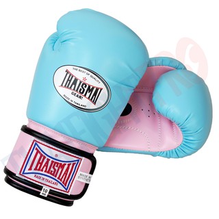 Thaismai นวมมวย รุ่น BG-124 - สีฟ้า / ชมพู หนังเทียม - Boxing Gloves Blue / Pink BG-124 PU