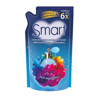 ✨ขายดี✨ สมาร์ท น้ำยาปรับผ้านุ่มเข้มข้น ฟ้า 530 มล. Smart Concentrate Softener Blue 530 ml