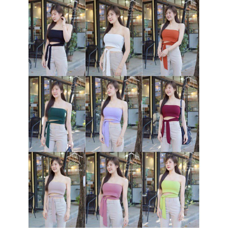 ใหม่ เกาะอกผูกเอว #ชุดเซ็ทเกาะอกผูกเอวชุดเข้าเซ็ท2ชิ้น199-‼️เซ็ทผูกเอว เสื้อเกาะอกผูกเอว+กางเกงขายาวเอววี พร้อมส่ง