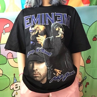 ผ้าฝ้ายคอกลมเสื้อยืด พิมพ์ลายกราฟฟิค Eminem 90Sfrom S-4XL