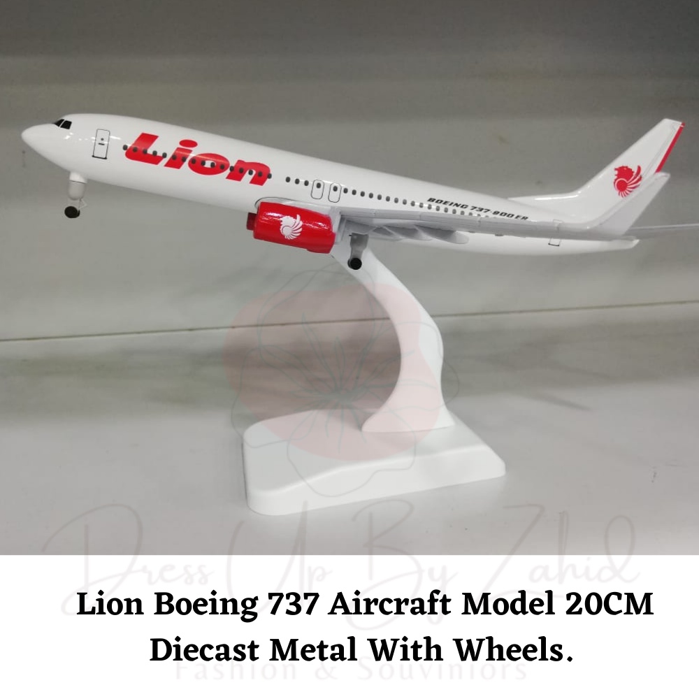 ✈️ ชาวอินโดนีเซีย Airlines LION AIR B737 เครื่องบินรุ่น 16 ซม. เครื่องบินโลหะหล่อ || ลีออนแอร์บี737 20ซม