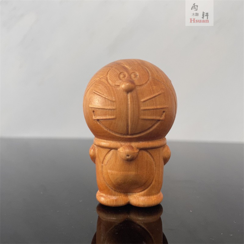 6เซนติเมตร ทูจา ไม้แกะสลักโดราเอมอนชุดของขวัญสาววันเกิดสก์ท็อปกริ๊งแมวสร้างสรรค์เครื่องประดับอะนิเมะรูปสัตว์น่ารักการ์ตูนรูปปั้นไม้ประติมากรรมไม้อุ