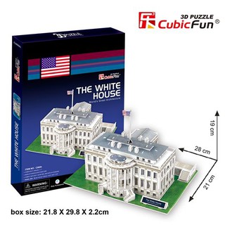 Cubic Fun The White House ทำเนียบขาว C060h  Model Size 28x21x19 cm Total 65 pcs.