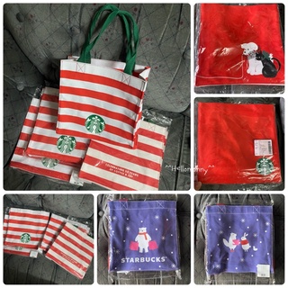 ถุงคริสมาส พร้อมส่งทันที ส่งฟรี กระเป๋าคริสมาส สตาร์บัคส์ Starbucks Christmas Tote X’mas Tote collection