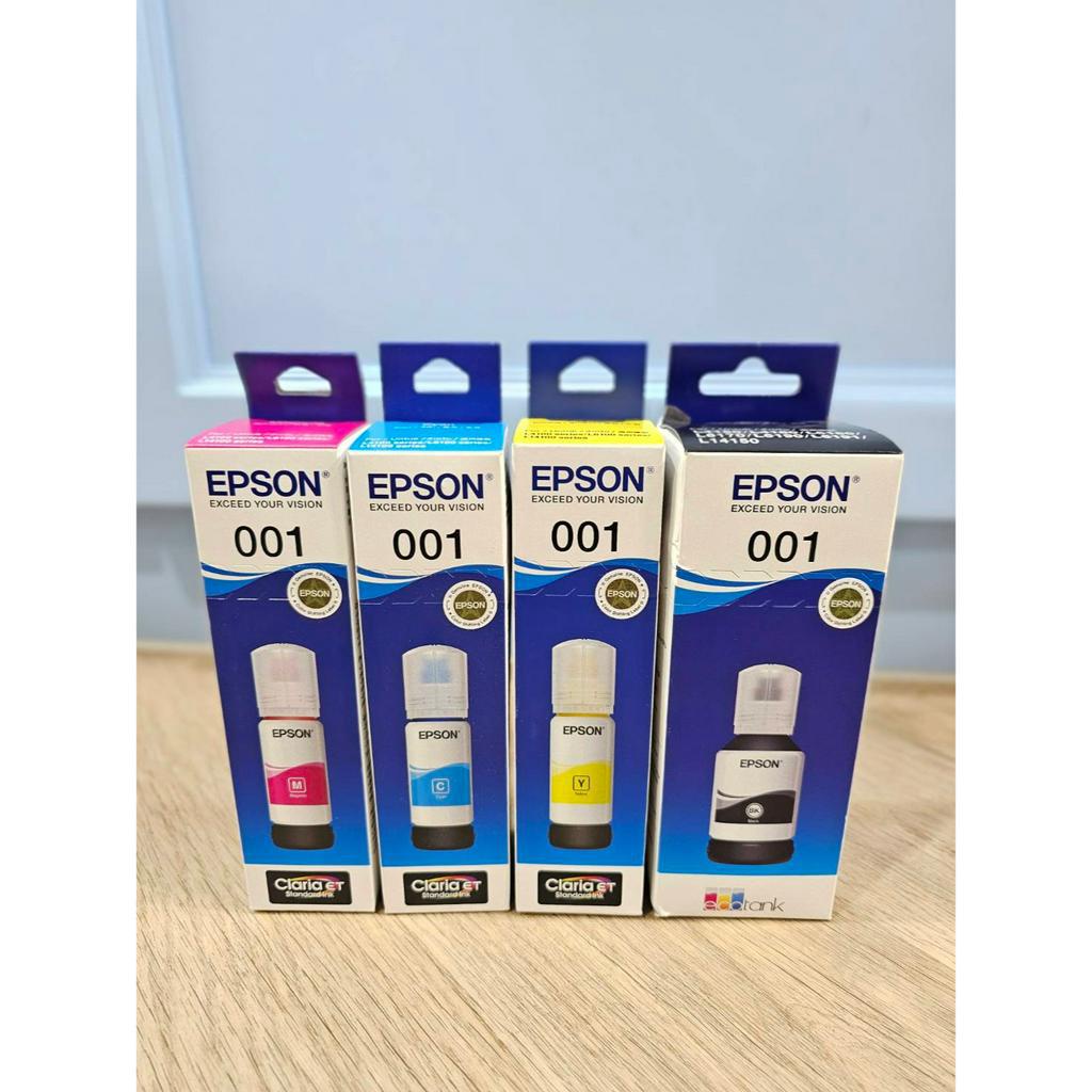หมึก EPSON 001 มีกล่อง แท้  T03Y100/ T03Y200/ T03Y300/ Y03Y400 ราคาพิเศษไปเลย