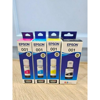 หมึก EPSON 001 มีกล่อง แท้  T03Y100/ T03Y200/ T03Y300/ Y03Y400 ราคาพิเศษไปเลย